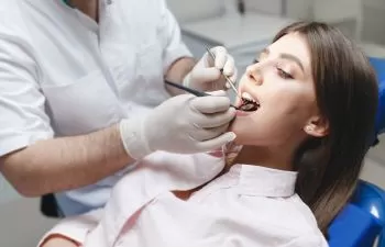 Dental Clinic. Reception, Examination Of The Patient. Teeth Care